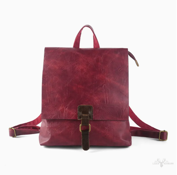 Retro Doppel Schultertasche mit Riemen