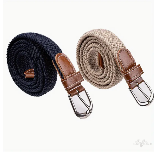2er/3er Set Hermann`s Flex Leder Gürtel ohne Löcher