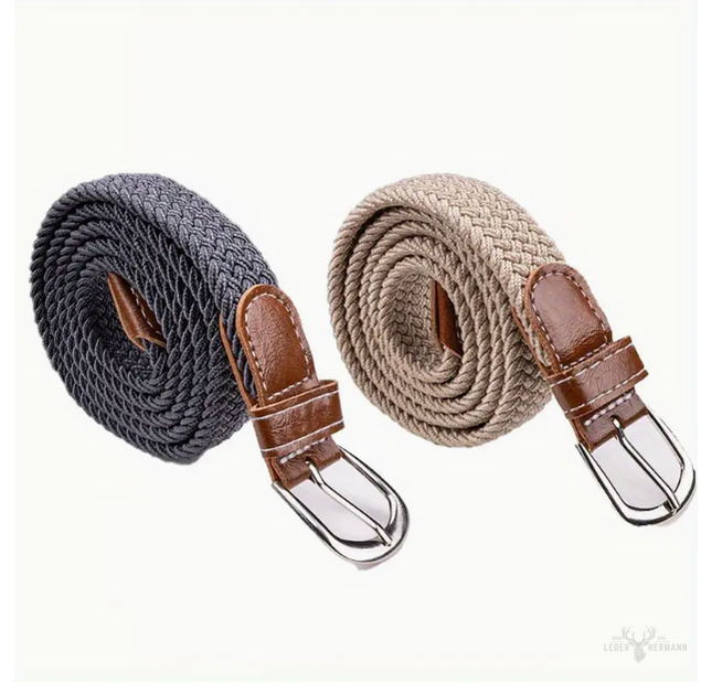 2er/3er Set Hermann`s Flex Leder Gürtel ohne Löcher
