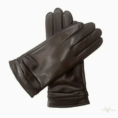 Einfarbige Leder-Handschuhe aus Ziegenleder ( Sehr Warm )