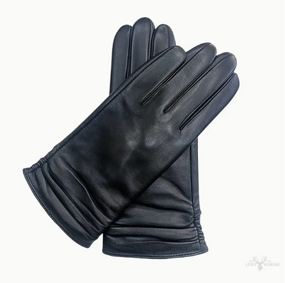 Einfarbige Leder-Handschuhe aus Ziegenleder ( Sehr Warm )