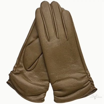 Einfarbige Leder-Handschuhe aus Ziegenleder ( Sehr Warm )