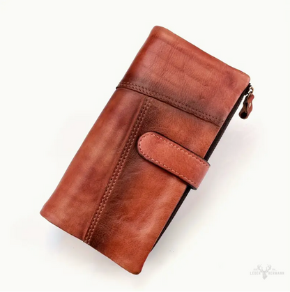 Personalisierte Leder Vintage RFID Echleder Geldbörse