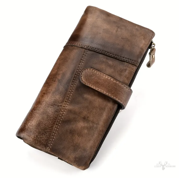 Personalisierte Leder Vintage RFID Echleder Geldbörse