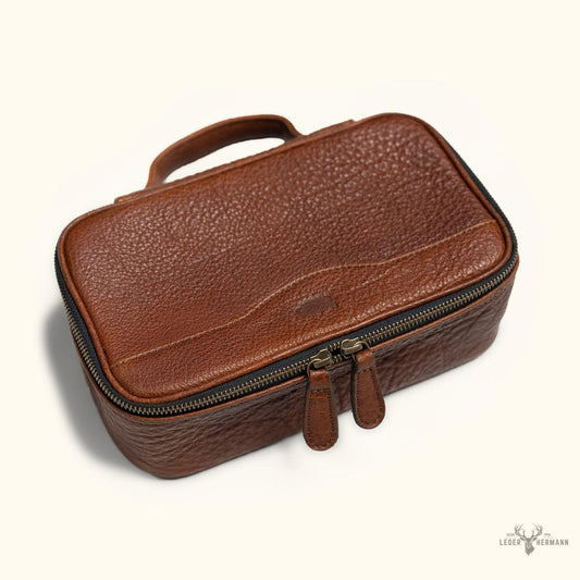 Limitierte Buffalo-Roosevelt Kulturtasche aus Büffelleder
