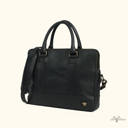 Exekutive Jefferson Leder-Planentasche - Limitierte Edition Schwarz Eleganz