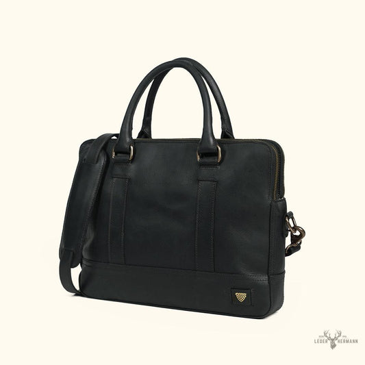 Exekutive Jefferson Leder-Planentasche - Limitierte Edition Schwarz Eleganz