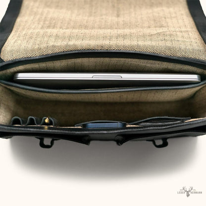 Exklusive Jefferson Leder-Umhängetasche – Elegante schwarze Edition
