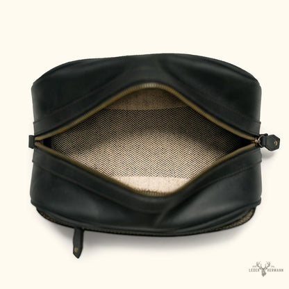 Dopp Kit Jefferson Leder in limitierter Edition | Schwarze Eleganz