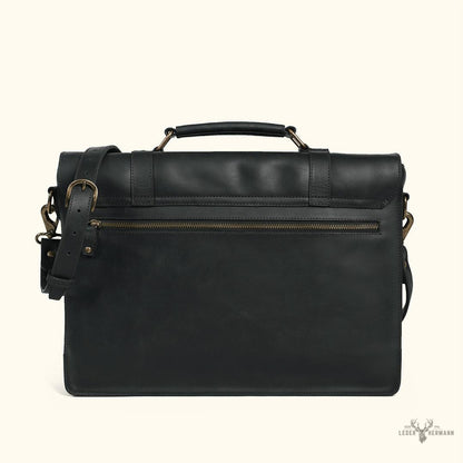 Exklusive Jefferson Leder-Umhängetasche – Elegante schwarze Edition