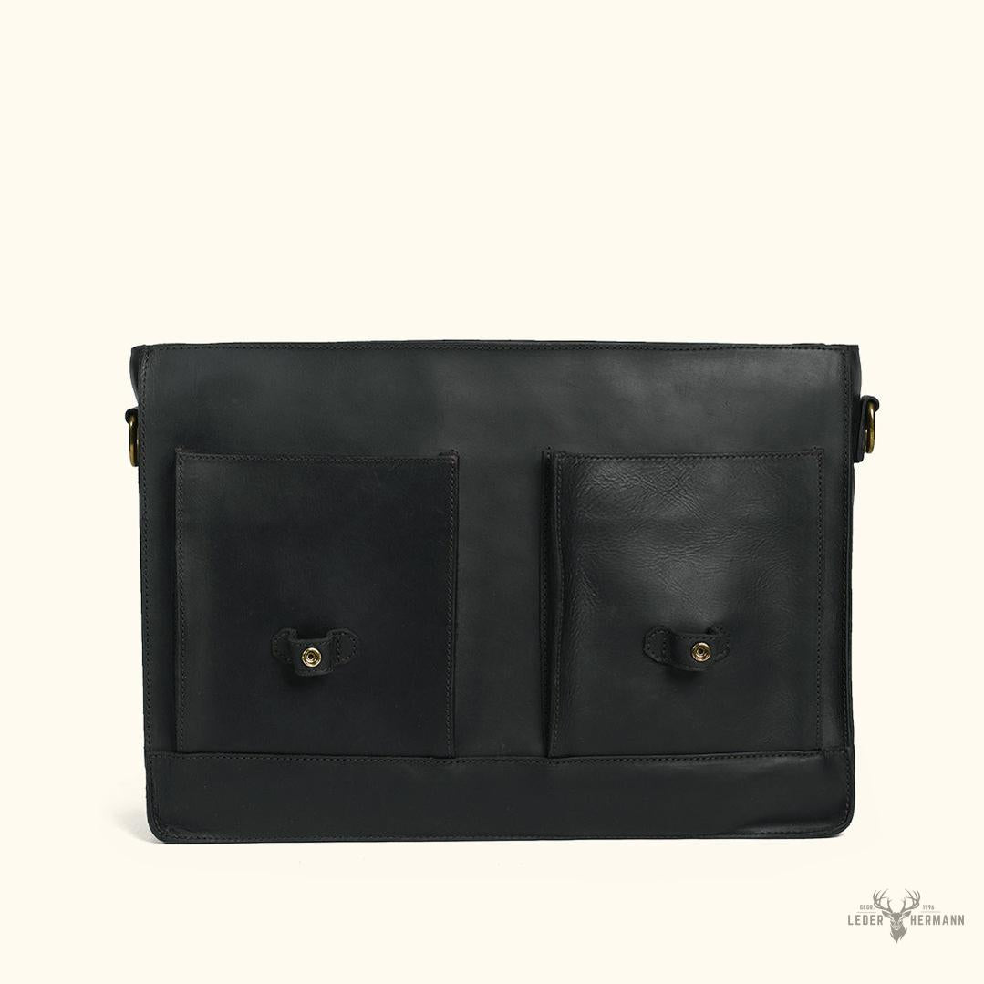 Exklusive Jefferson Leder-Umhängetasche – Elegante schwarze Edition