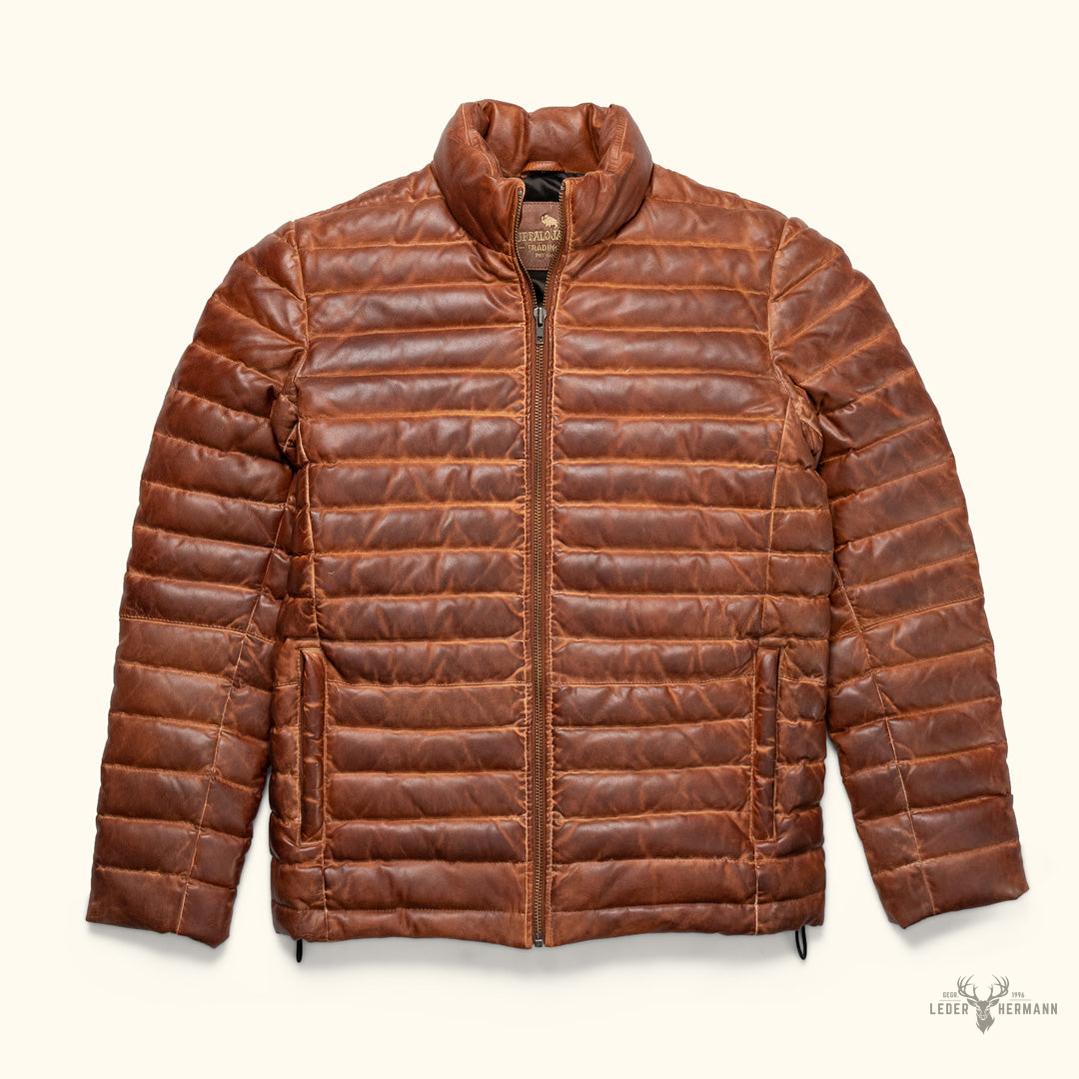 Bridger Leder Steppjacke für einen eleganten Stil in Hellbraun
