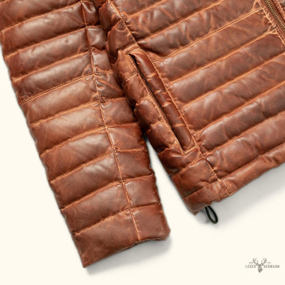 Bridger Leder Steppjacke für einen eleganten Stil in Hellbraun