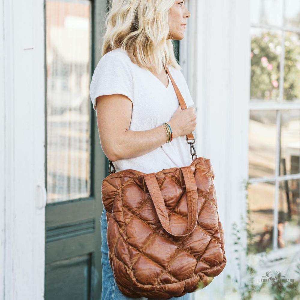 Brider-Leather Tote in limitierter Edition – Große Version in Vintage Tan