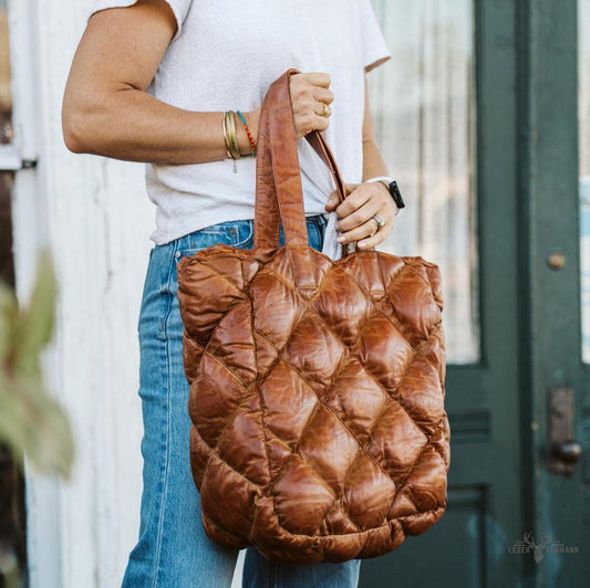 Brider-Leather Tote in limitierter Edition – Große Version in Vintage Tan