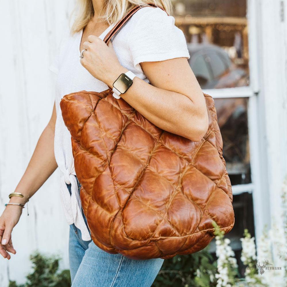 Brider-Leather Tote in limitierter Edition – Große Version in Vintage Tan
