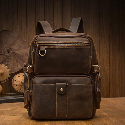 Brauner Leder-Rucksack | BASEL