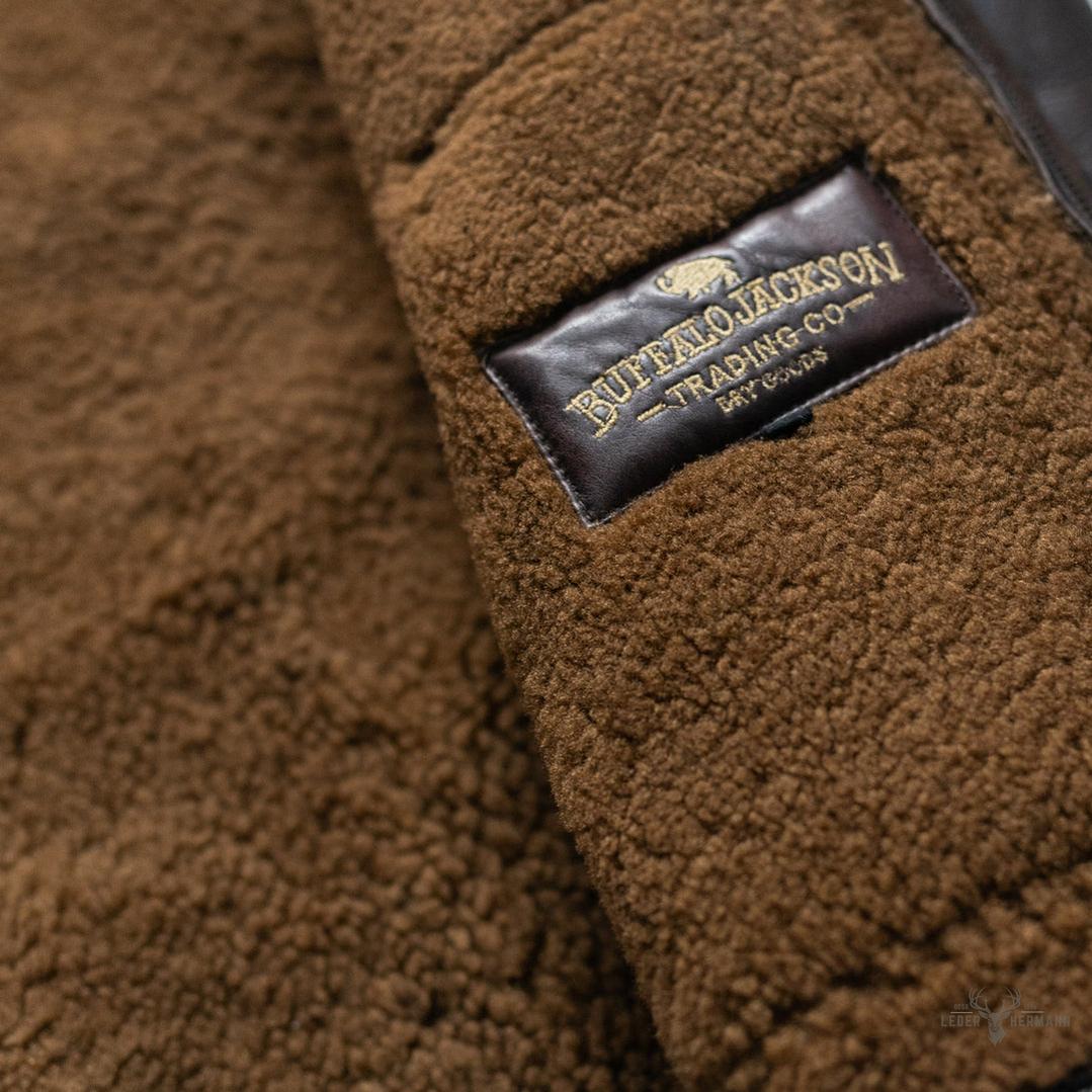 Jackson Shearling-Lederjacke - Stilvolle und warme braune Oberbekleidung