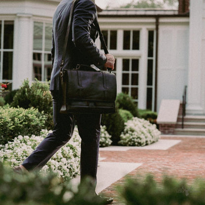Exklusive Jefferson Leder-Umhängetasche – Elegante schwarze Edition
