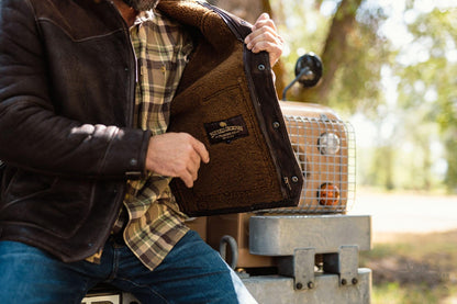Jackson Shearling-Lederjacke - Stilvolle und warme braune Oberbekleidung