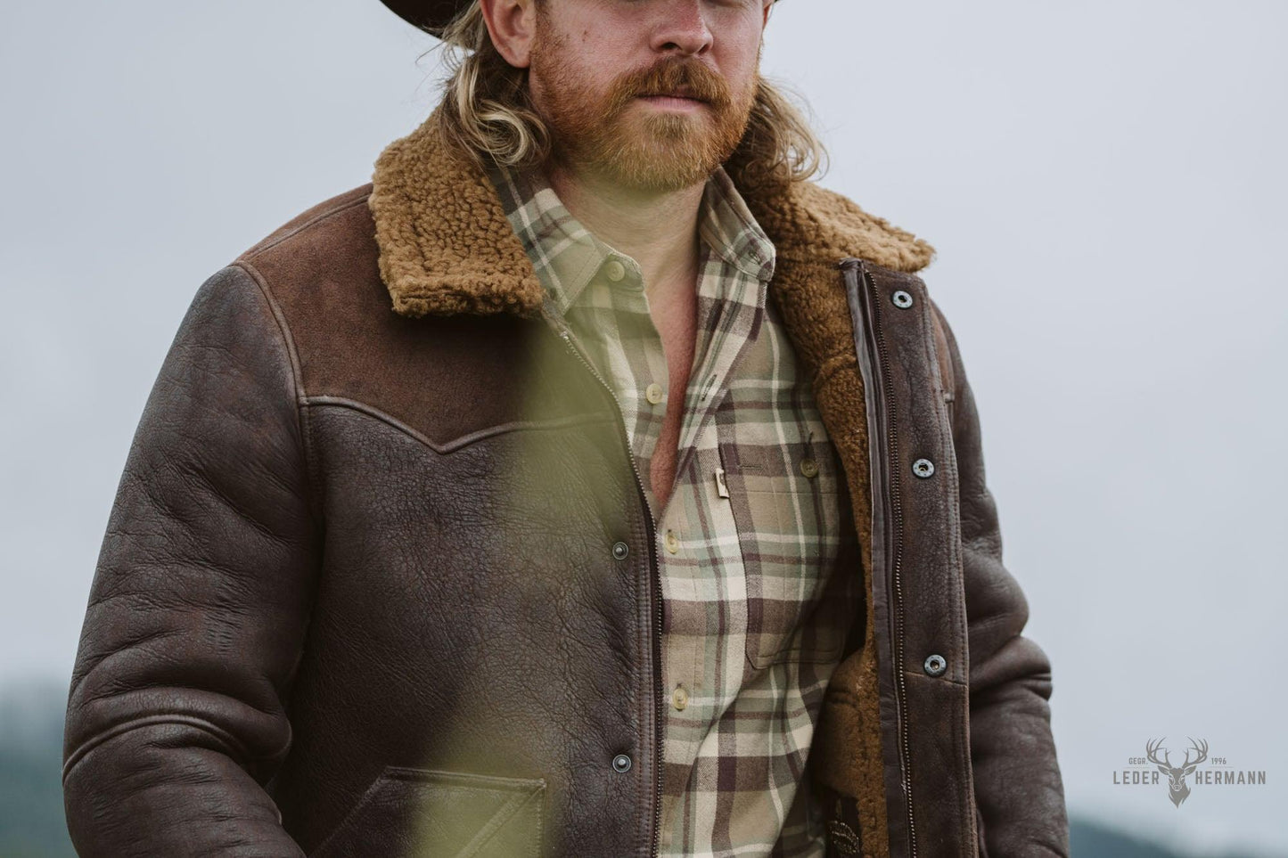 Jackson Shearling-Lederjacke - Stilvolle und warme braune Oberbekleidung