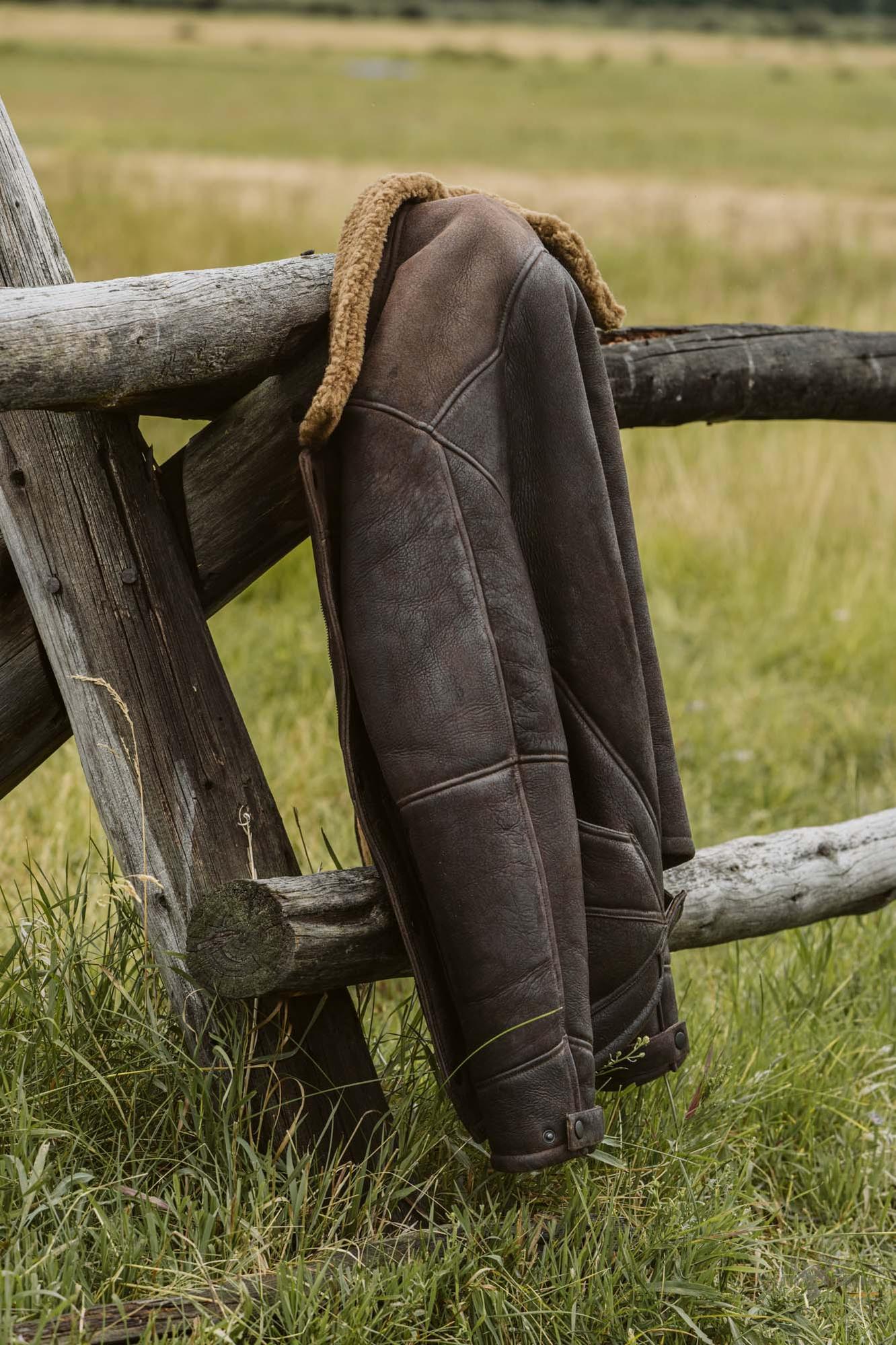 Jackson Shearling-Lederjacke - Stilvolle und warme braune Oberbekleidung