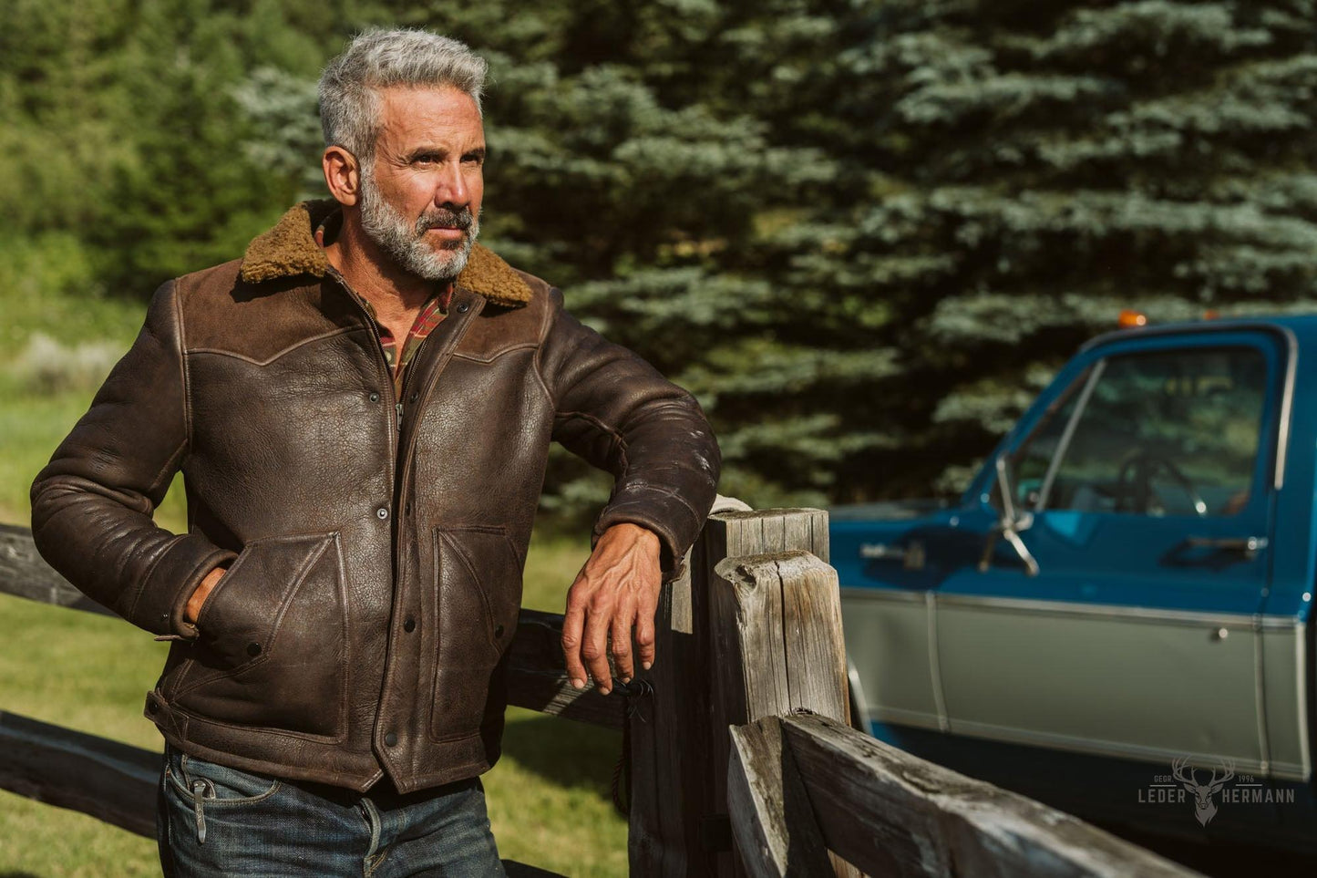 Jackson Shearling-Lederjacke - Stilvolle und warme braune Oberbekleidung