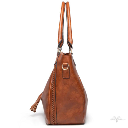Nellie’s Élegance Raffinée | Elegante Leder-Schultertasche