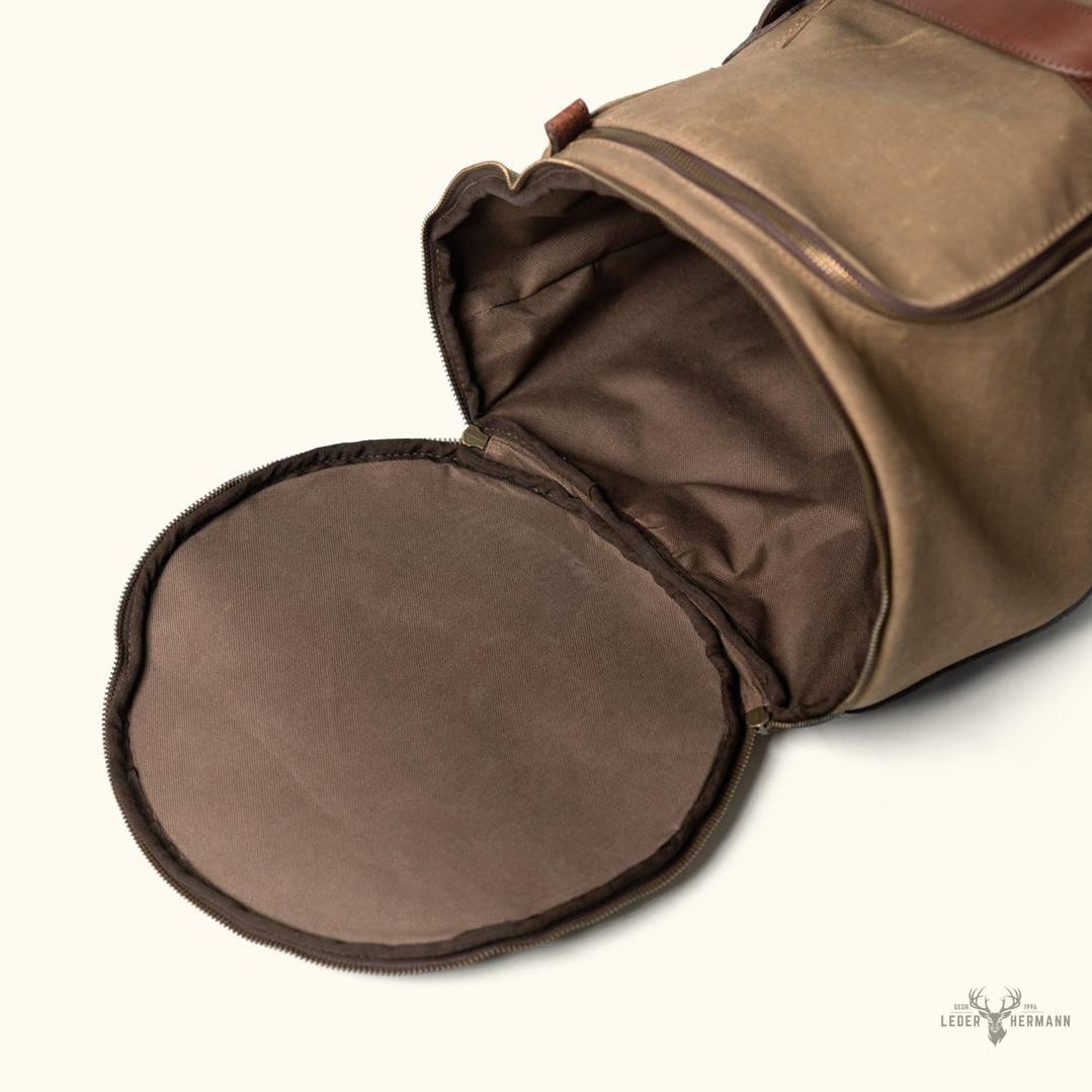 Dakota Reserve Wachs-Kanvas-Duffelbag und Rucksack Set in stilvollem Feld-Khaki