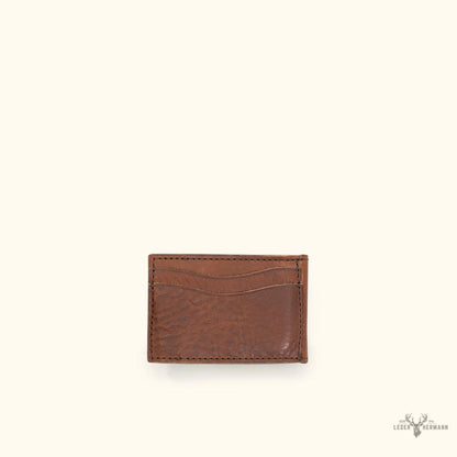 Lederbifold-Portemonnaie Dakota mit Metallbrieftasche – Eleganz in Kastanienbraun