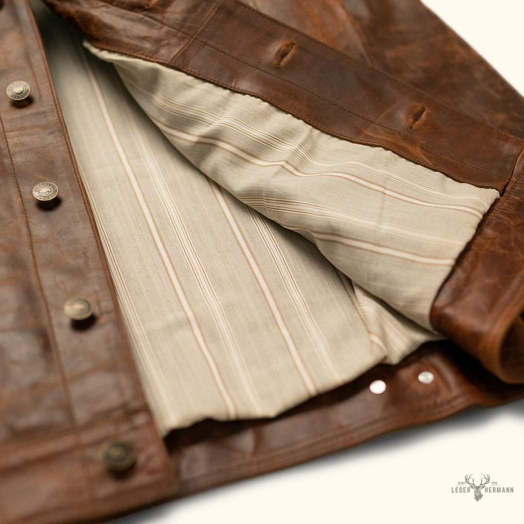 Elegante Driggs Lederjacke in stilvollem Braun