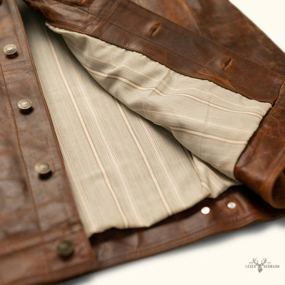 Elegante Driggs Lederjacke in stilvollem Braun