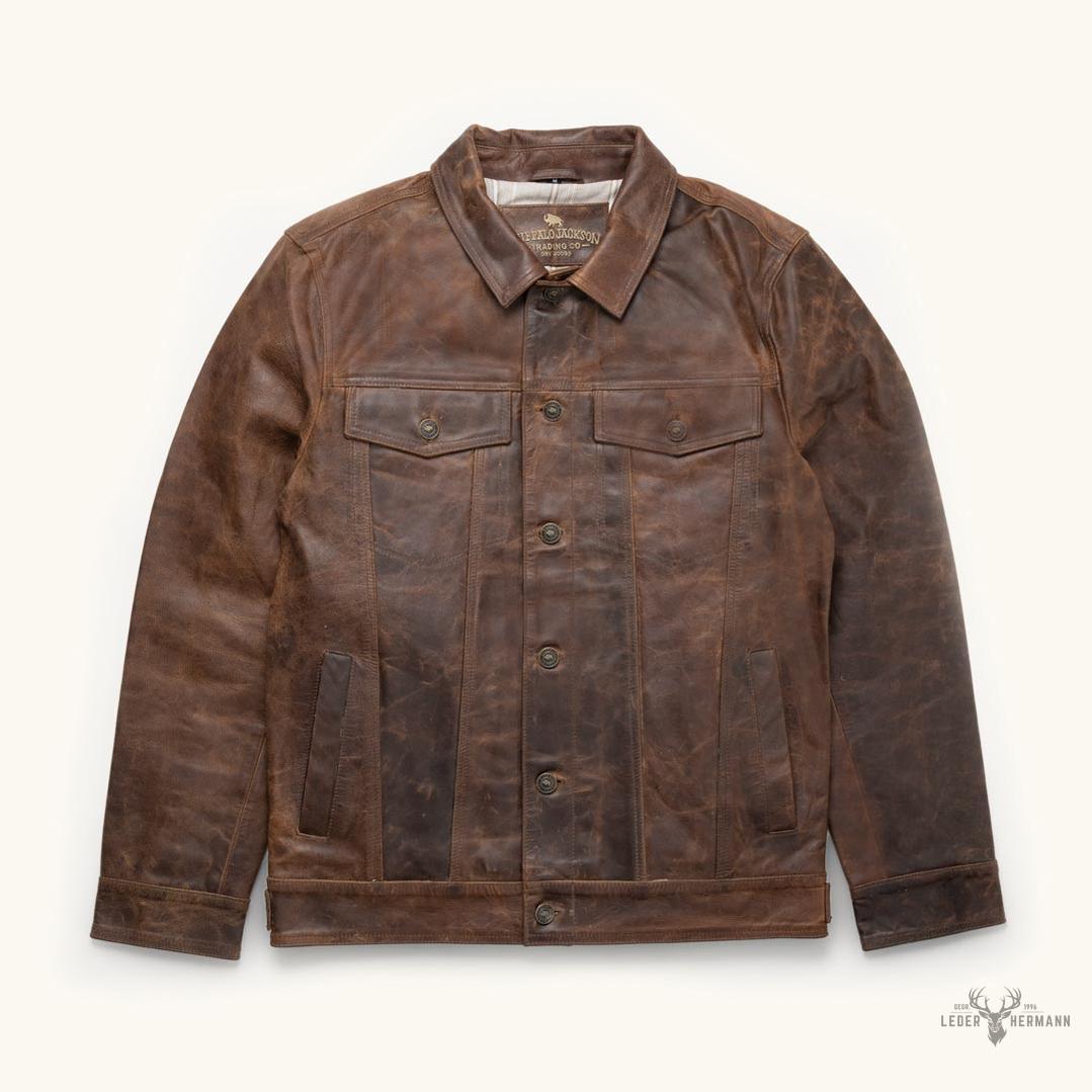 Elegante Driggs Lederjacke in stilvollem Braun