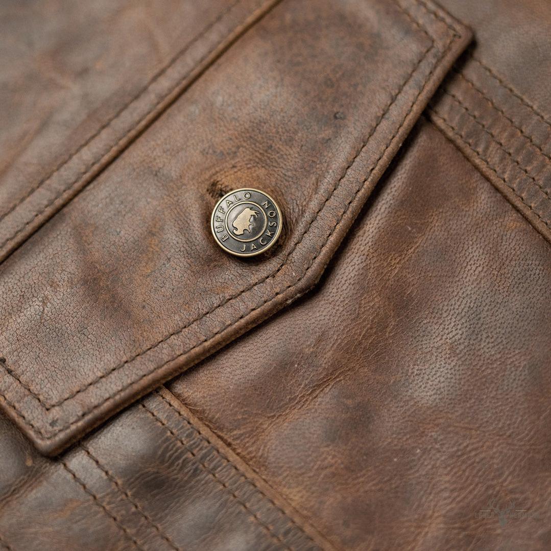 Elegante Driggs Lederjacke in stilvollem Braun