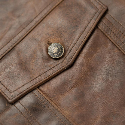 Elegante Driggs Lederjacke in stilvollem Braun