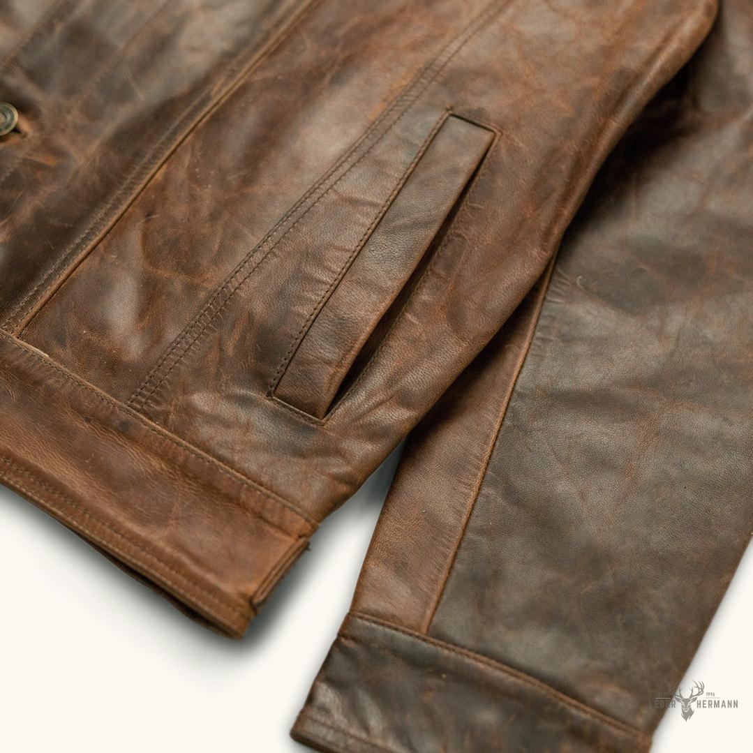 Elegante Driggs Lederjacke in stilvollem Braun
