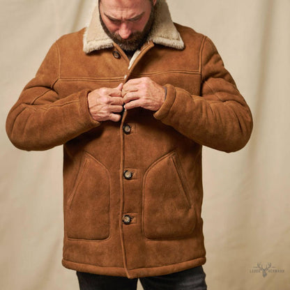 Duraŋgo Schneeschurz Barn Coat in Saddle Tan – Gemütlich und stilvoll für Outdoor-Abenteuer