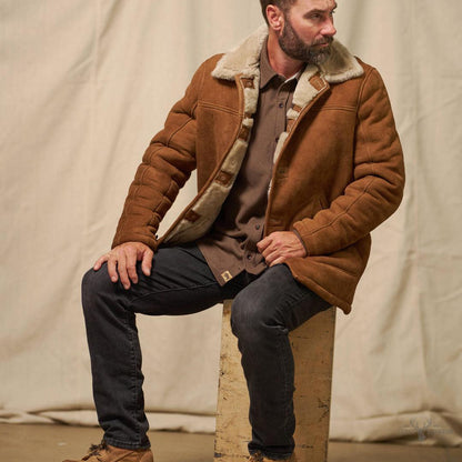 Duraŋgo Schneeschurz Barn Coat in Saddle Tan – Gemütlich und stilvoll für Outdoor-Abenteuer