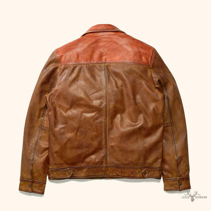 Western Elkhorn Lederjacke in edlem Kupfer- und Whiskey-Ton