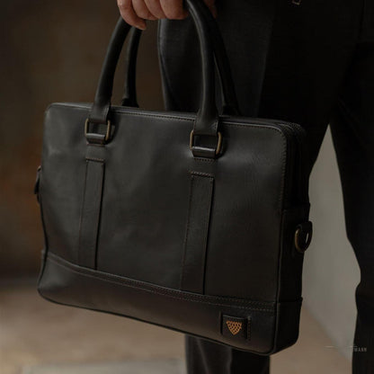 Exekutive Jefferson Leder-Planentasche - Limitierte Edition Schwarz Eleganz