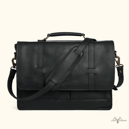 Exklusive Jefferson Leder-Umhängetasche – Elegante schwarze Edition