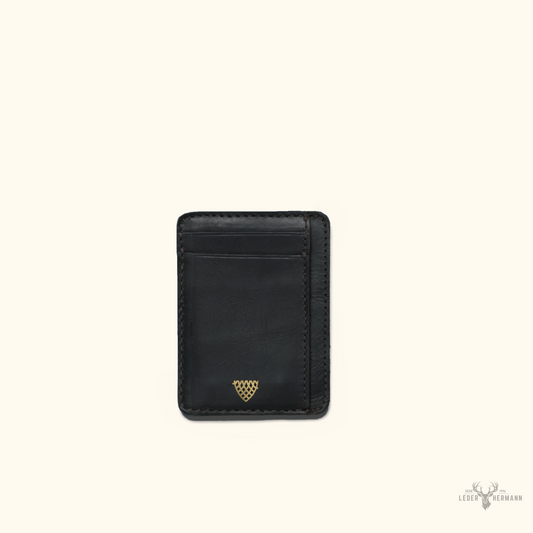 Slim ID Leder Geldbörse Jefferson Limited Edition Schwarz