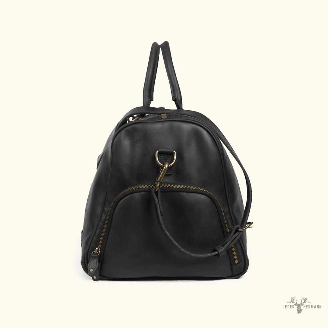 Limitierte Edition Jefferson Leder-Dufflebag | Schwarz
