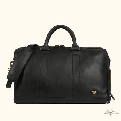 Limitierte Edition Jefferson Leder-Dufflebag | Schwarz