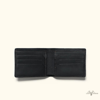 Jefferson Limitierte Edition Lederbifal Geldbörse in Schwarz