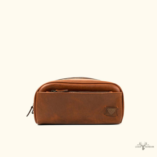 Jefferon Leder Dopp Kit – Eleganter und praktischer Kulturbeutel aus hochwertigem Leder von Elderwood