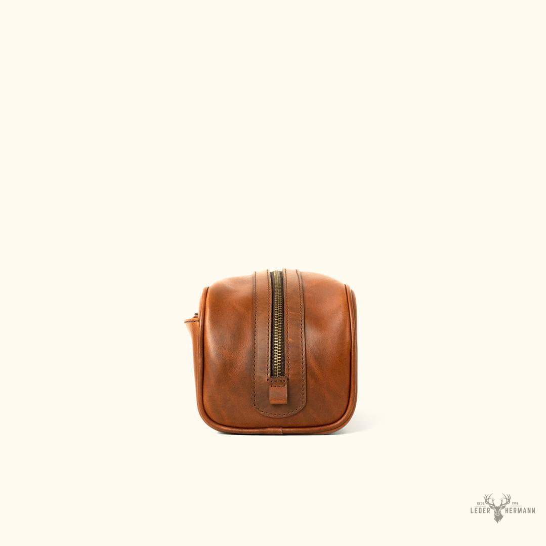 Jefferon Leder Dopp Kit – Eleganter und praktischer Kulturbeutel aus hochwertigem Leder von Elderwood