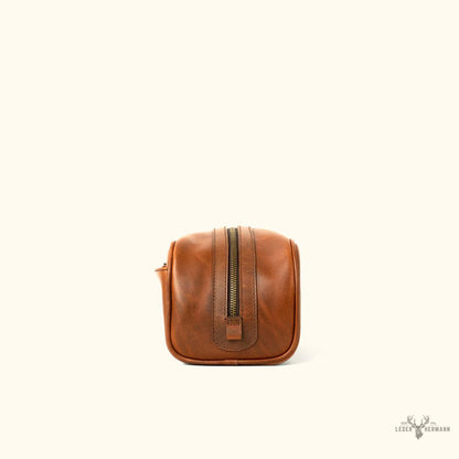 Jefferon Leder Dopp Kit – Eleganter und praktischer Kulturbeutel aus hochwertigem Leder von Elderwood