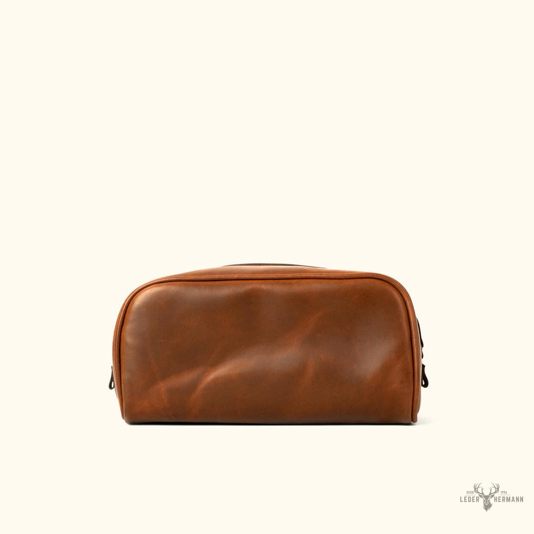 Jefferon Leder Dopp Kit – Eleganter und praktischer Kulturbeutel aus hochwertigem Leder von Elderwood