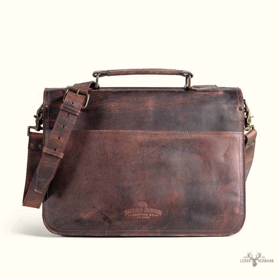 Roosevelt Leder-Arbeitsrechner in dunkler Eichen-Finish